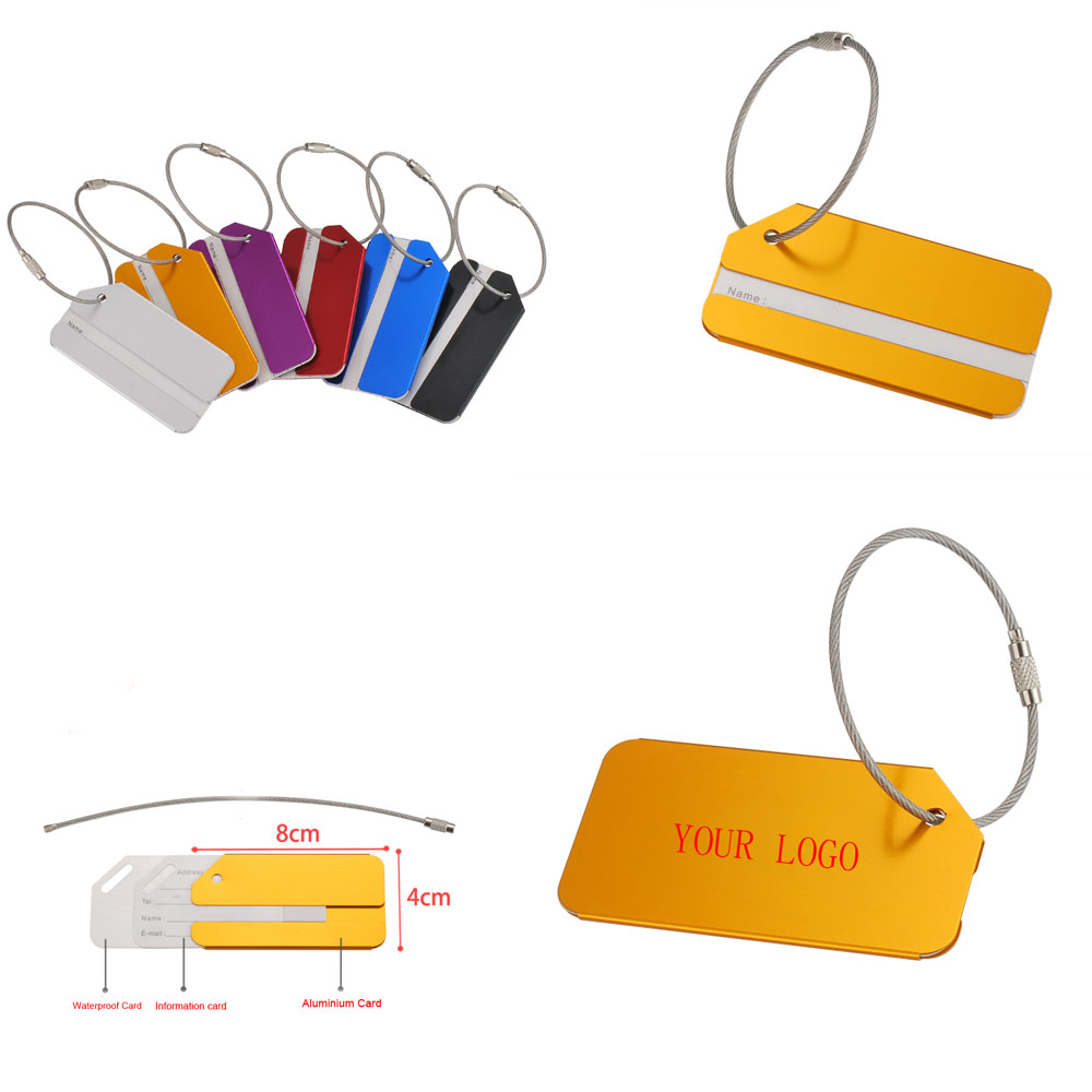 GL-AAJ1002 Aluminium Metal Baggage Claim Tag for Travel Suitcase 