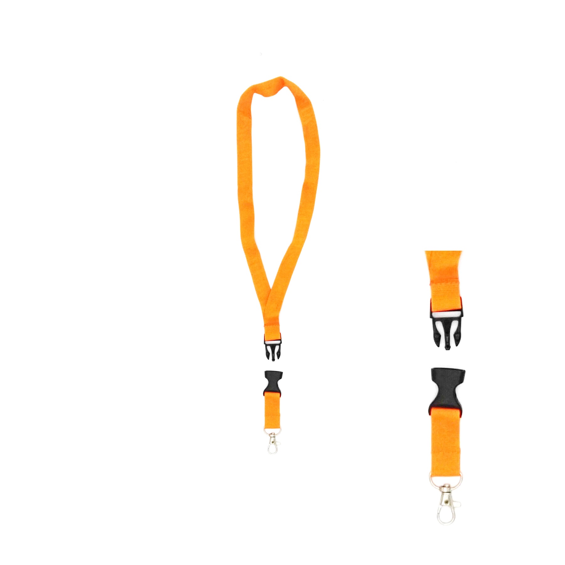 GL-AAA1029 Polyester Lanyard with Safety Break-away Buckle & Metal Hook