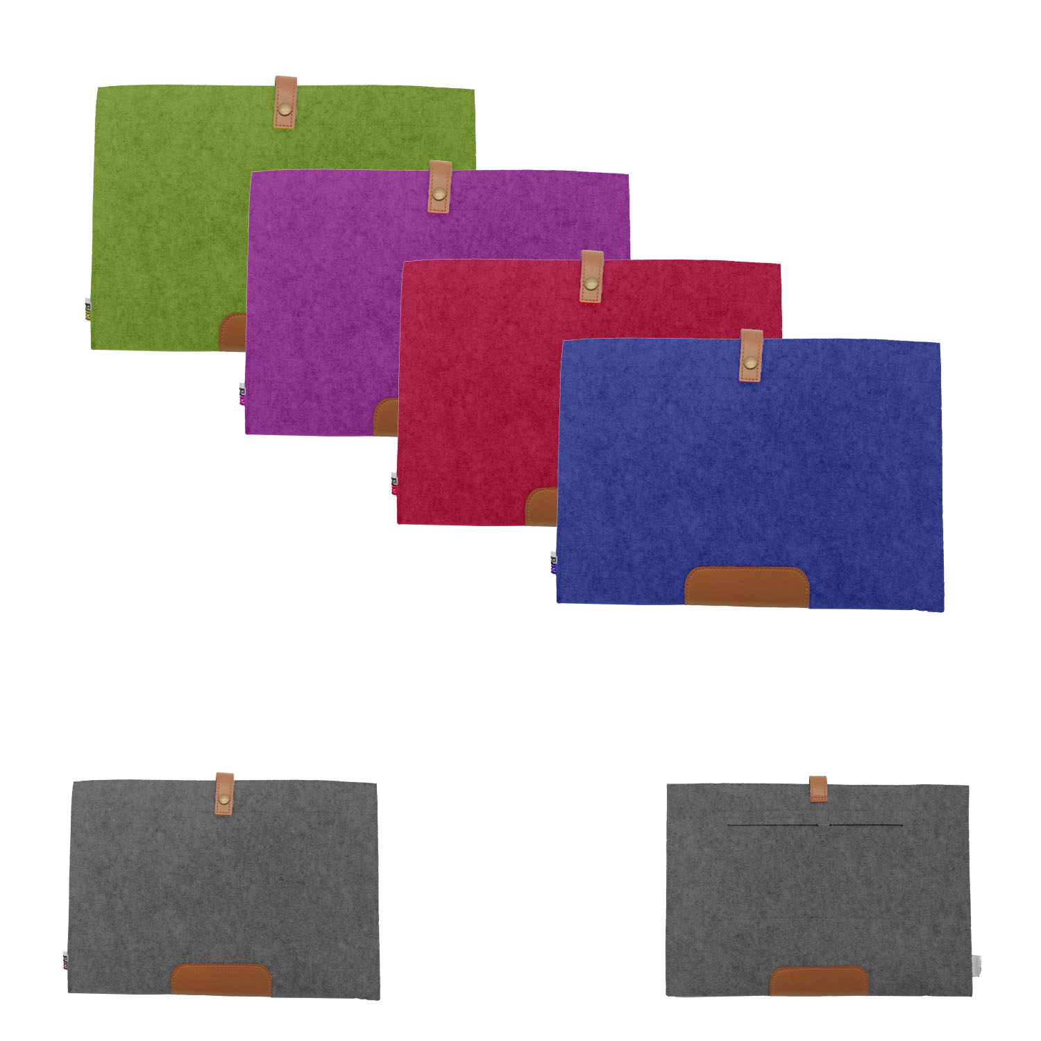 GL-AAA1081 Soft Felt Sleeve with Flap for 13in Laptop 