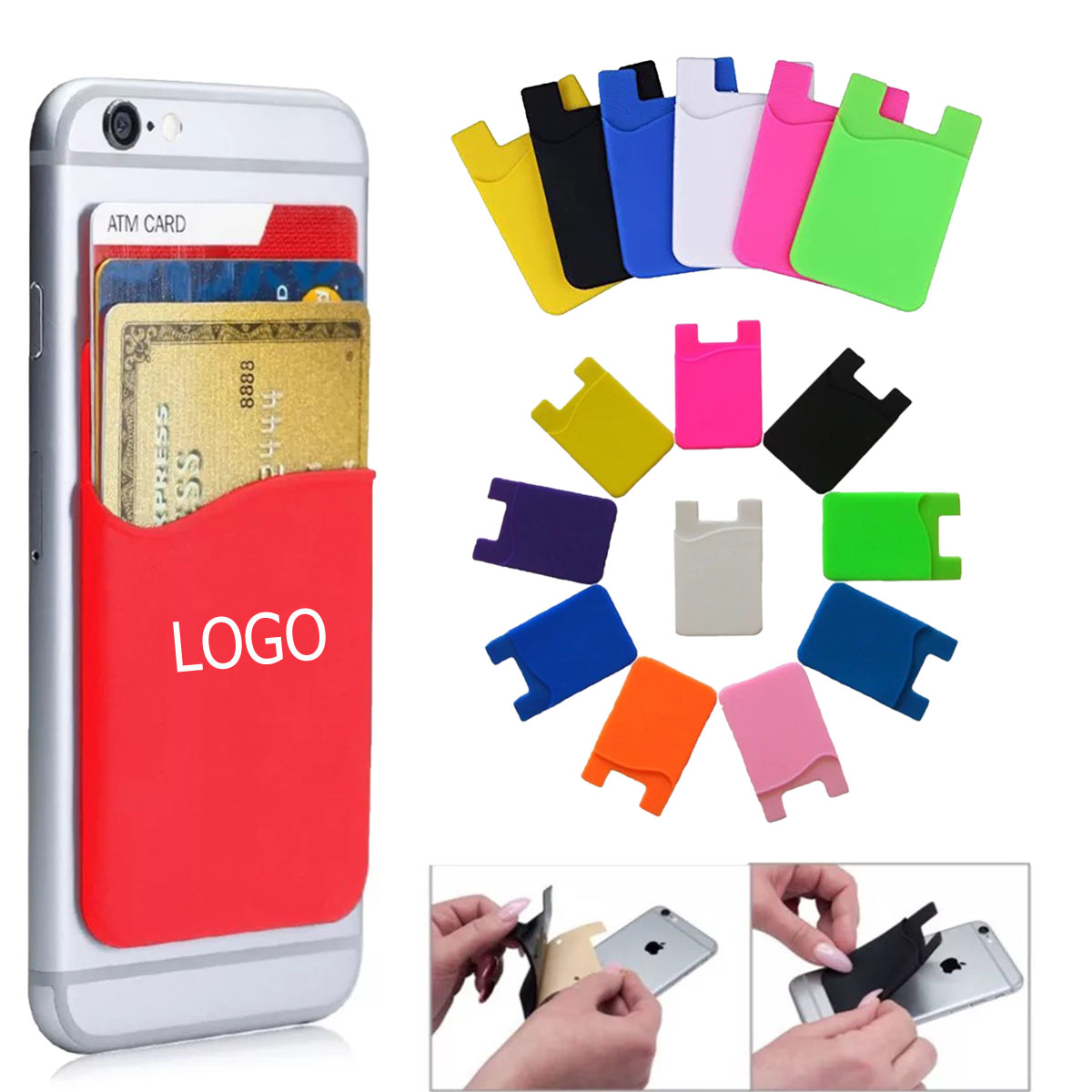 GL-AKL0001 Silicone Smart Phone Wallet Pocket