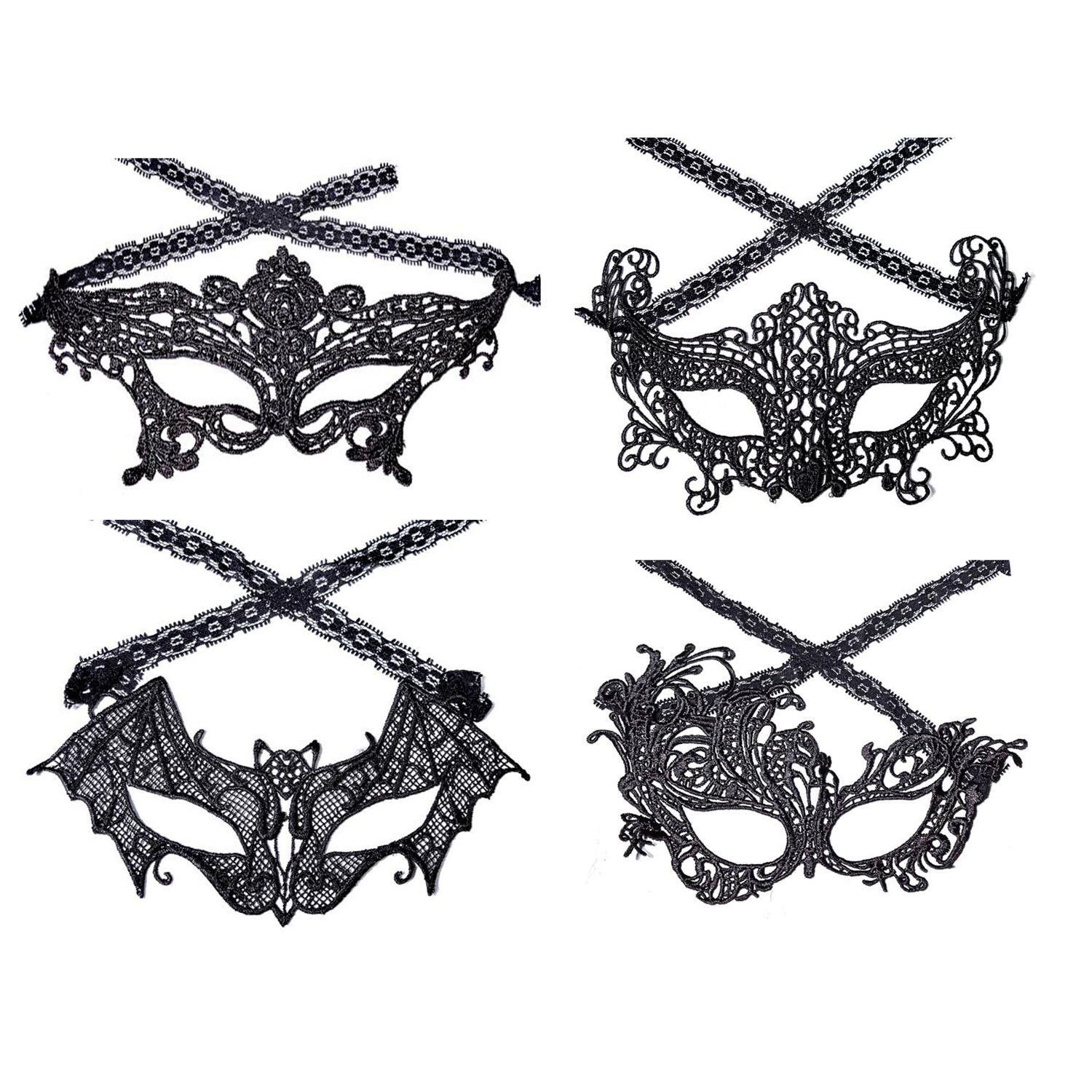 GL-AAA1187 Black Lace Woman Mask for Halloween