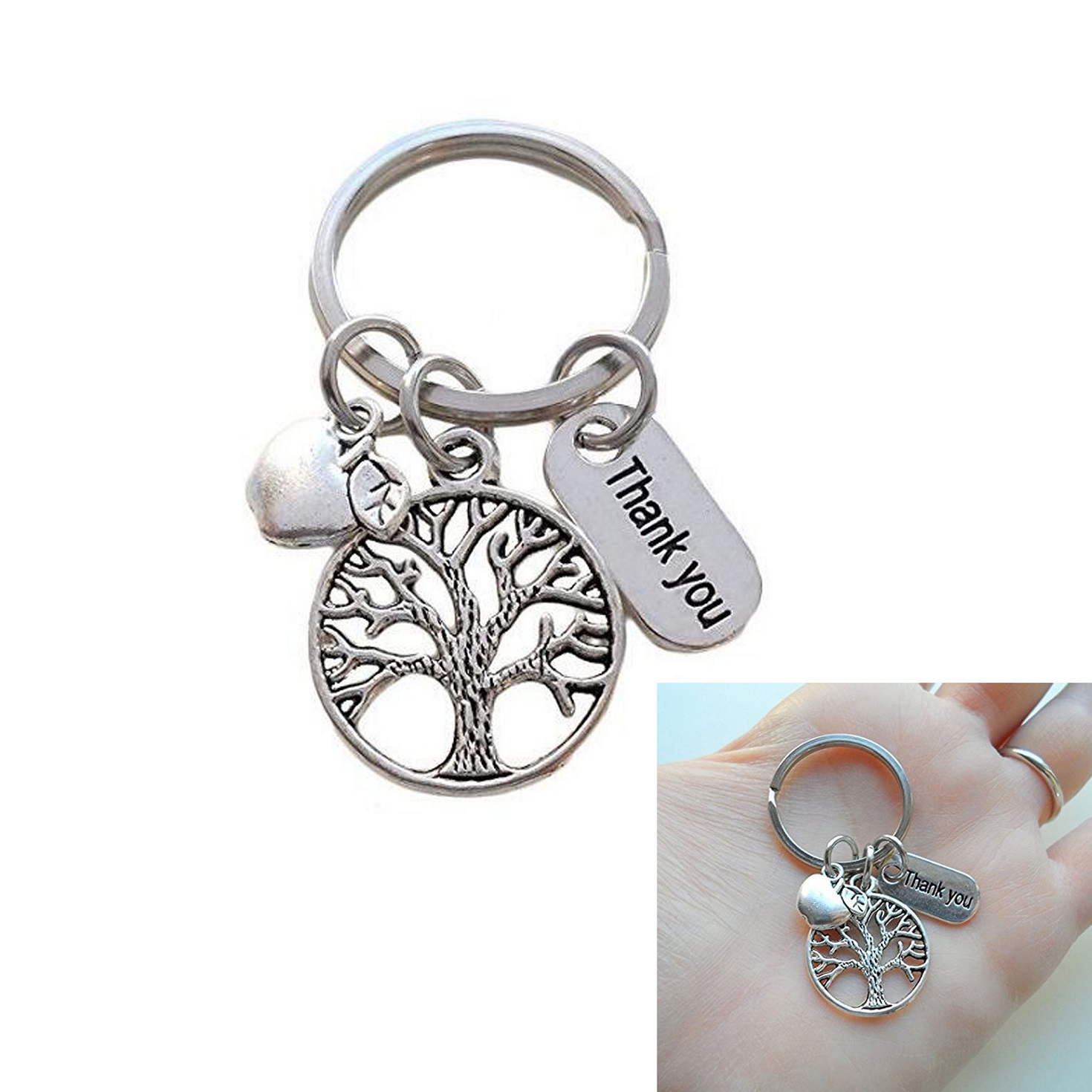 GL-AAA1275 Metal Keychain with Tree for Thanksgiving