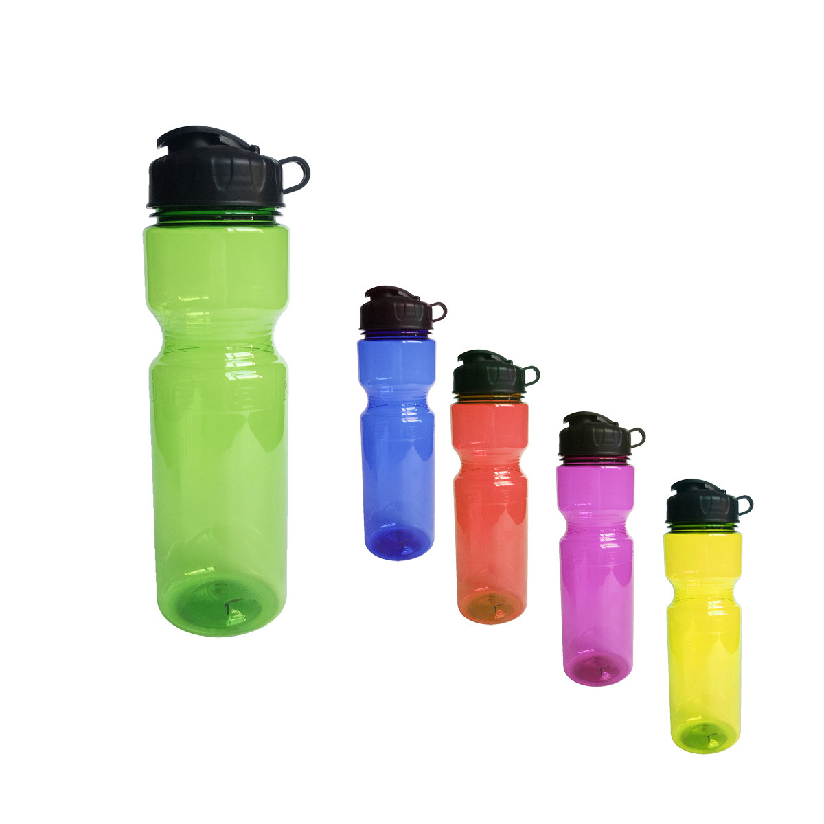 GL-AAA1299 25oz Plastic Clear Bottle with Super Sipper Lid BPA Free
