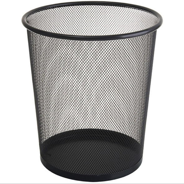 GL-ELY1018 Black Metal Trash Basket