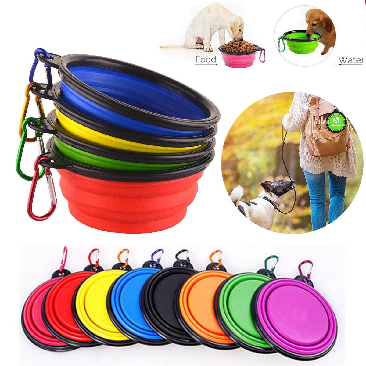 GL-AKL0054 Portable Folding Pets Bowl with Carabiner