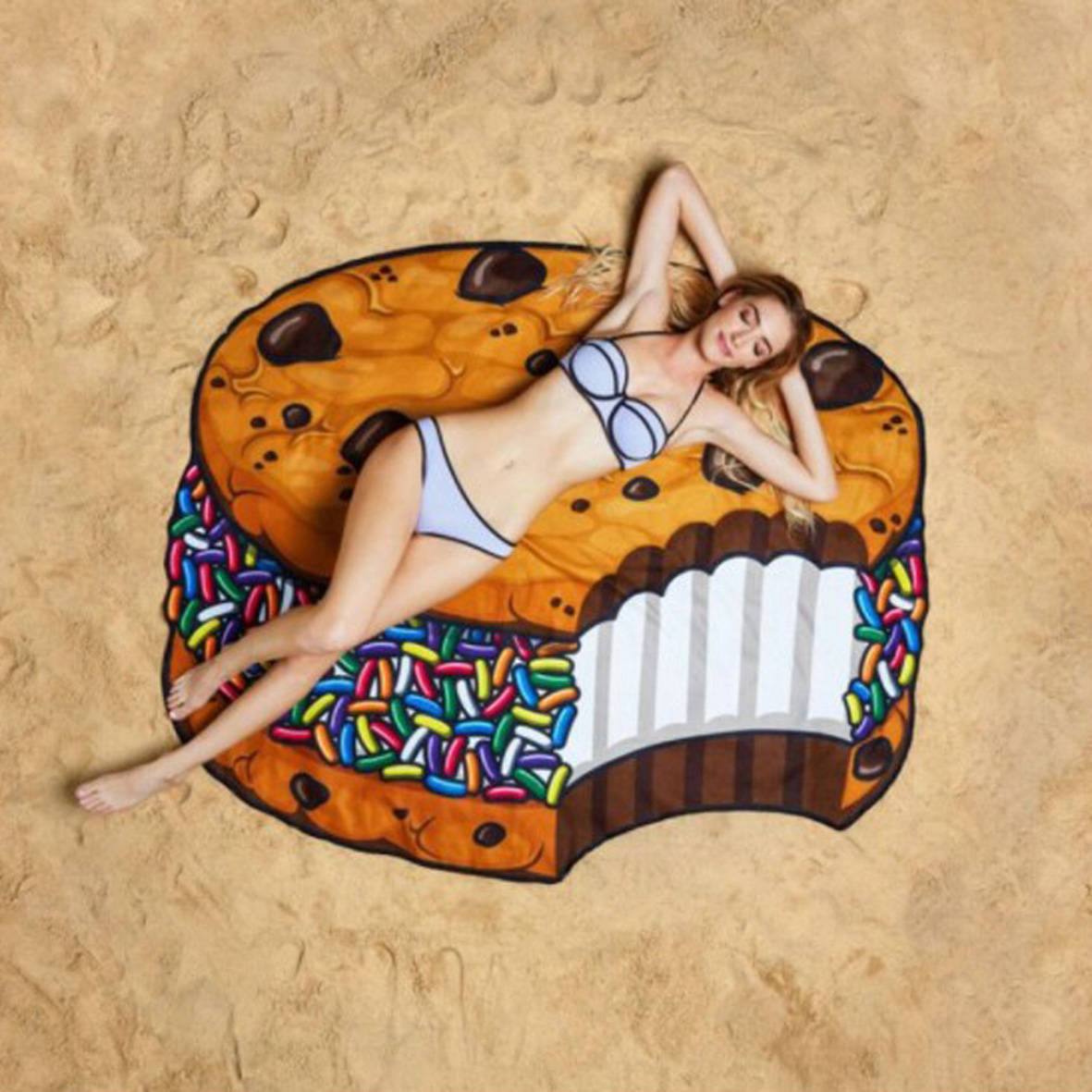 GL-ELY1092 Irregular Shape Cake Beach Towel