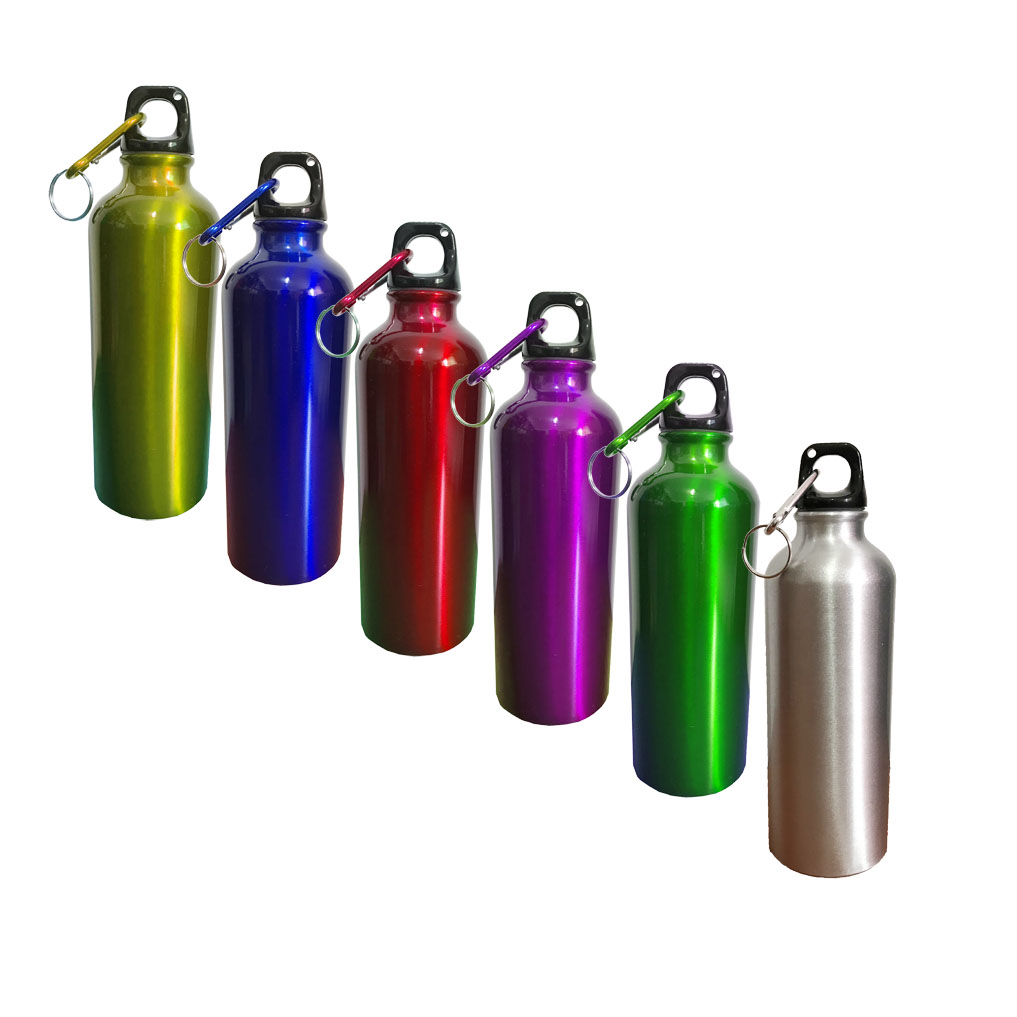 GL-AAA1438 17oz Aluminum Water Bottle with Carabiner