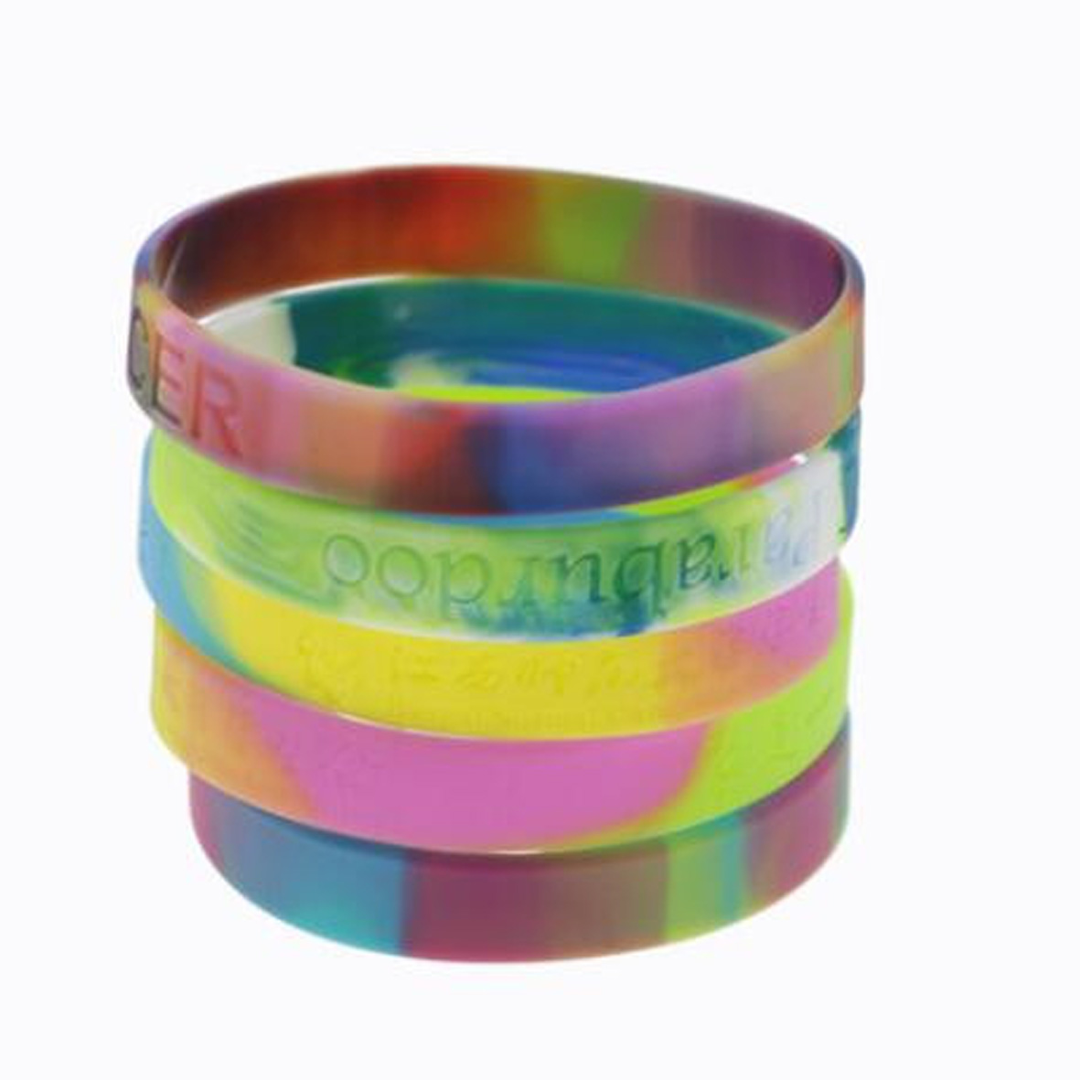 GL-ELY1144 Color Gradient Silicone Bracelet