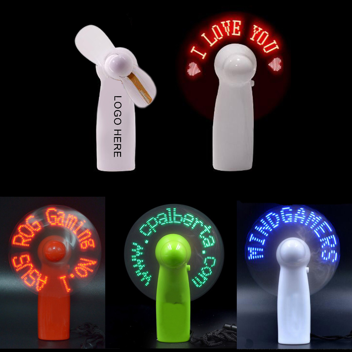 GL-JJJ1031 Pre-Programmed Mini Fan with Custom LED Message