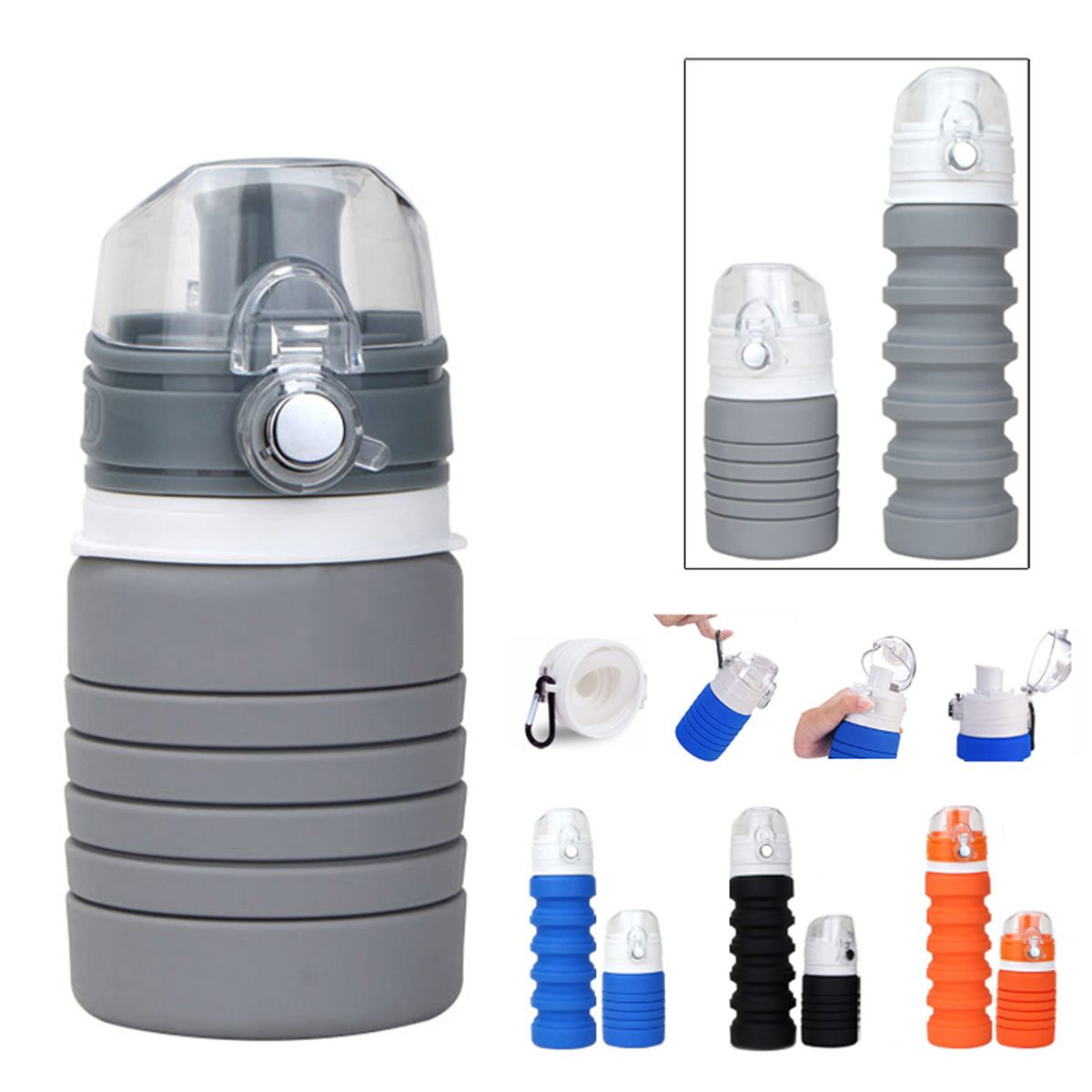 GL-JJJ1038 20oz Portable Collapsible Water Bottle