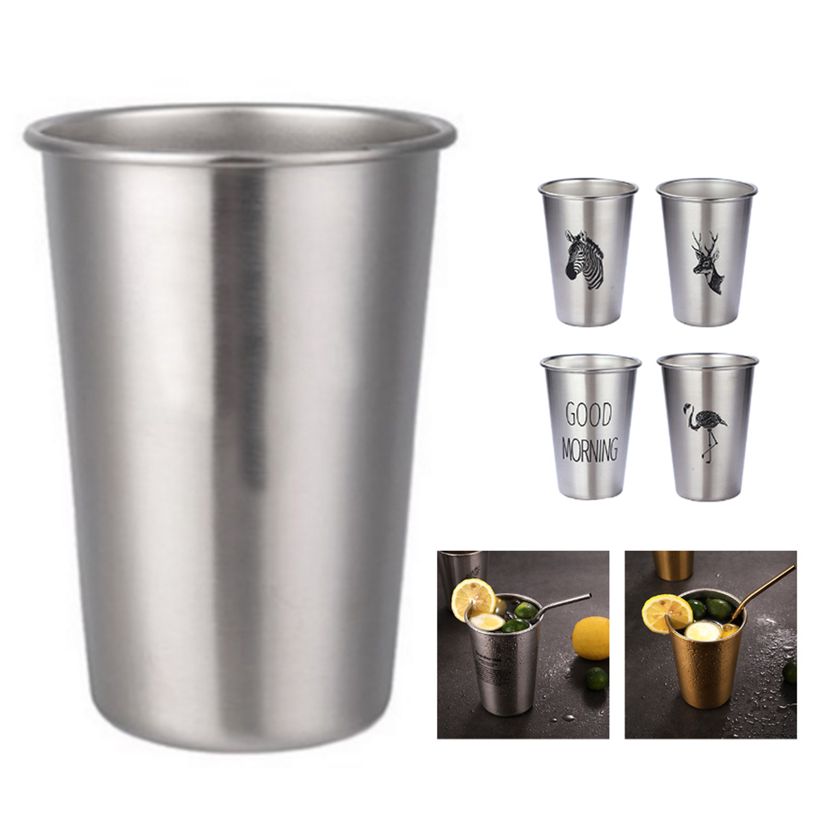 GL-JJJ1039 16oz Stainless Steel Pint Cup