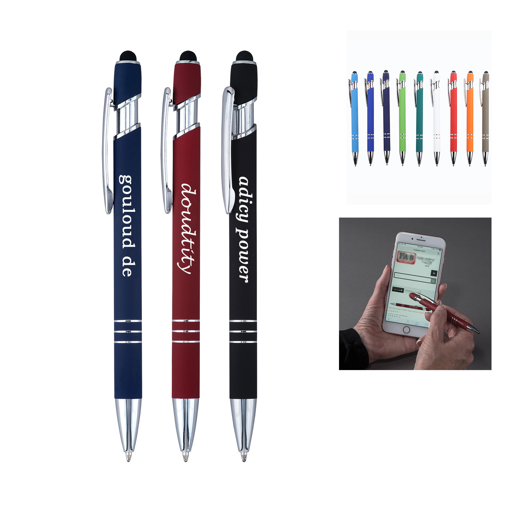 GL-GYT1001 2 in 1 Touch Screen Pen Stylus Ballpoint