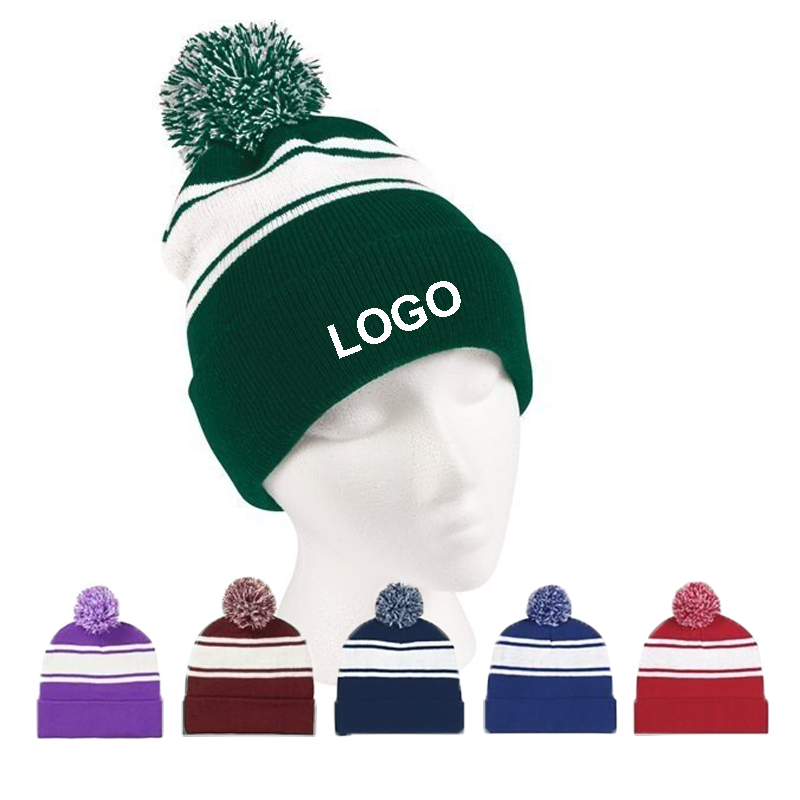 GL-JUH1001 Knit Cuff Pom Beanie