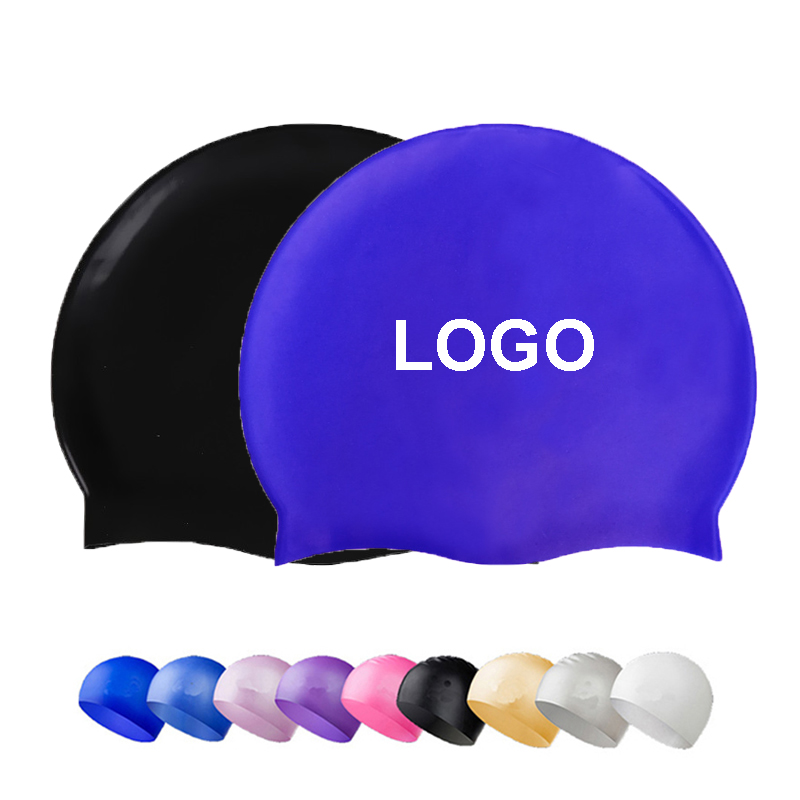 GL-JUH1010 Waterproof Silicone Soild Swim Cap