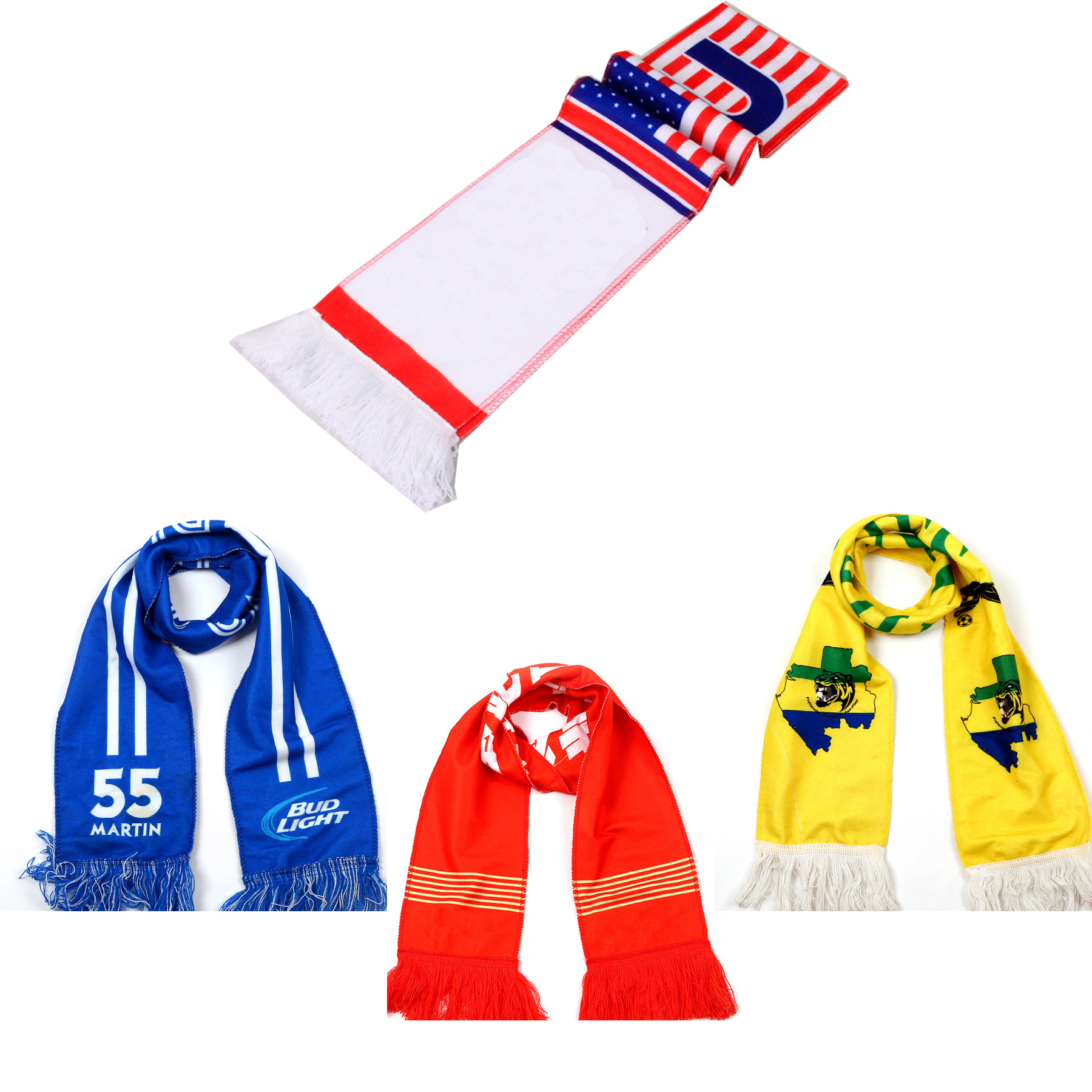 GL-JZT1018 Sports Fan Scarf With Tassels