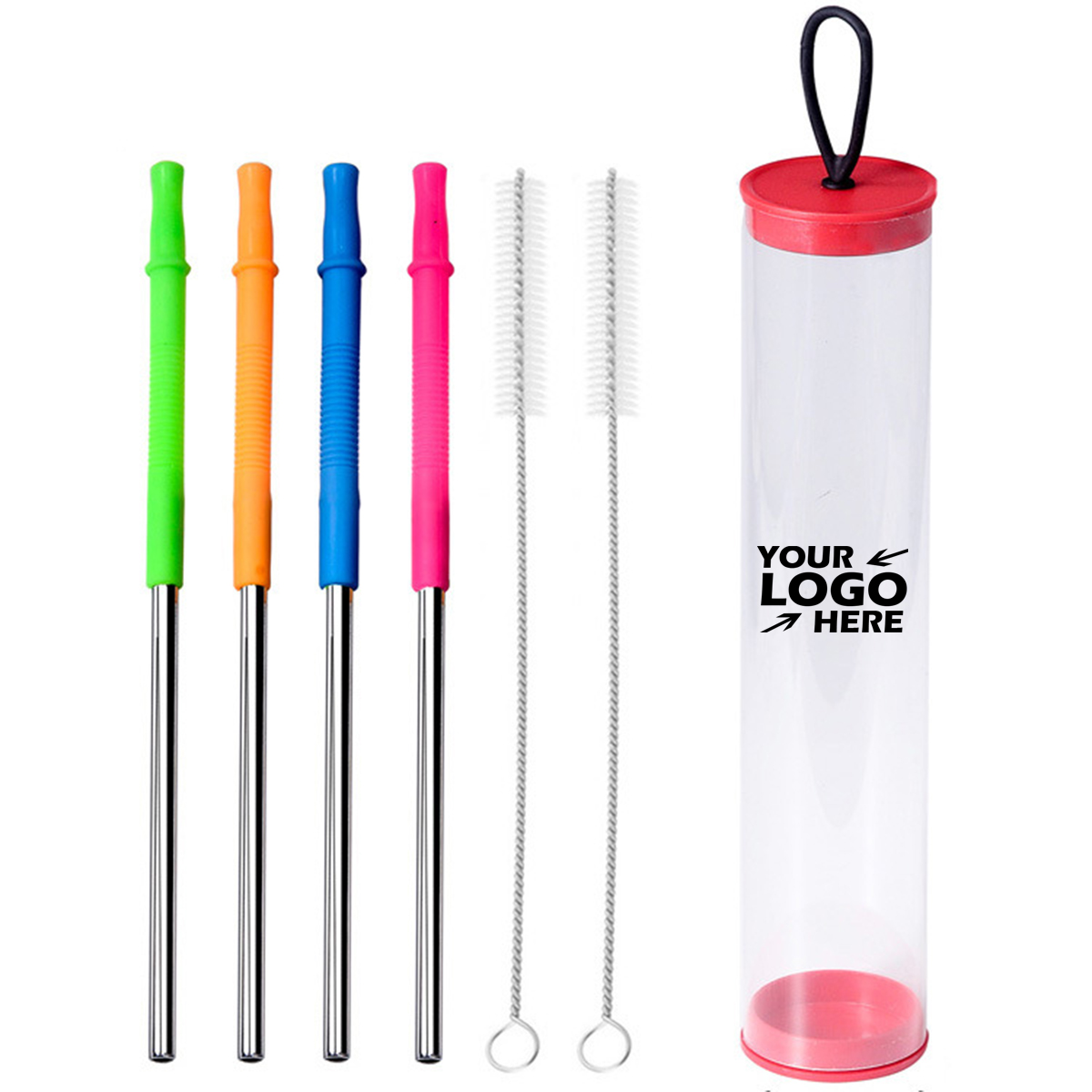 GL-SUH1027 Metal Straw Set Silicone Head 