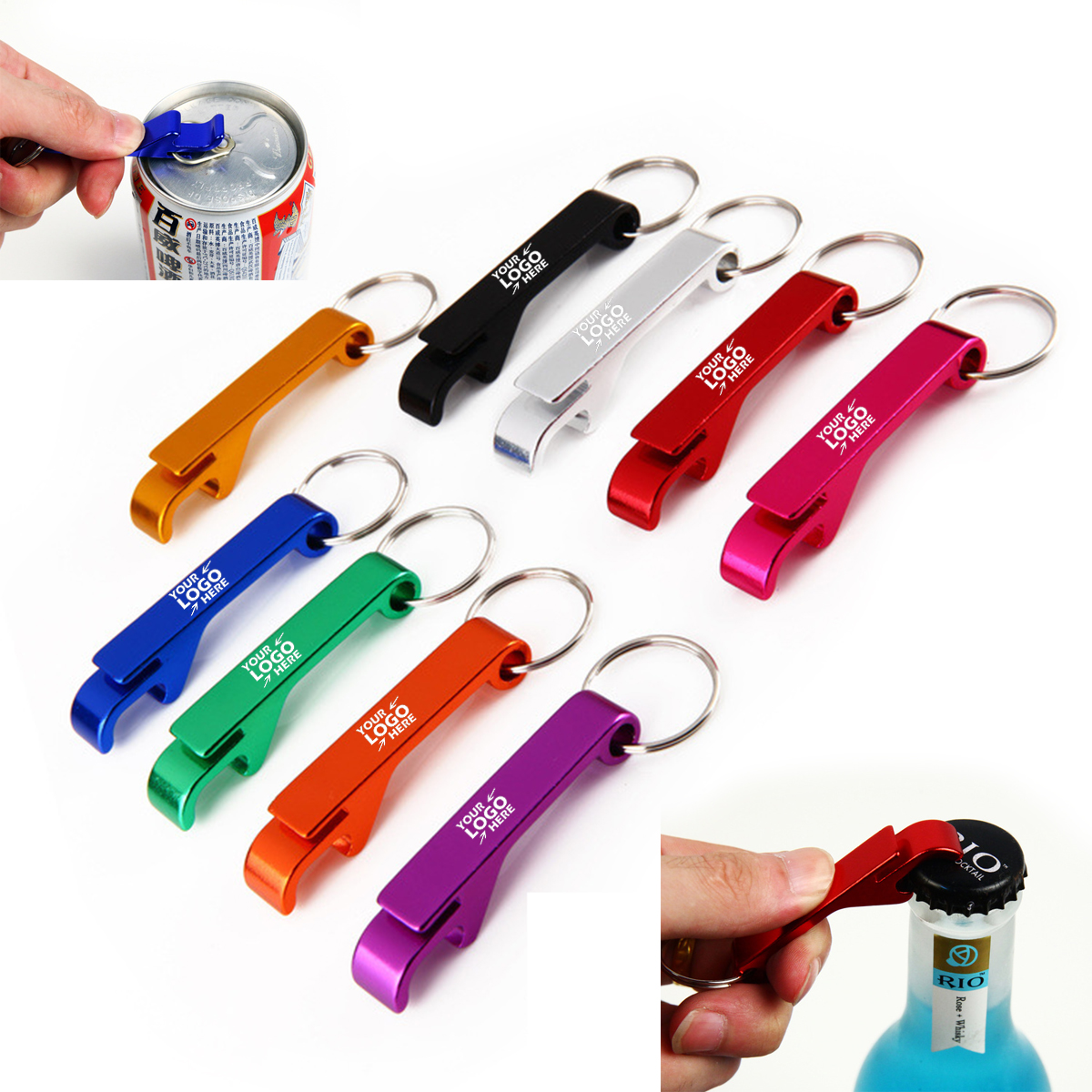 GL-SVH1036 Aluminium Slim Bottler Opener with Key Ring