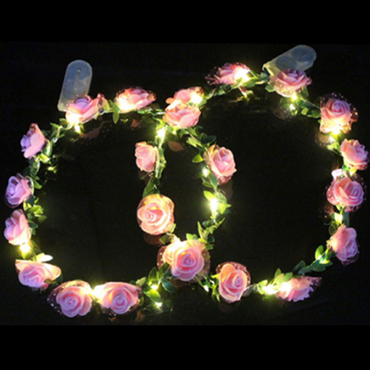 GL-AAD1080 LED Glow in the Dark Flower Headbands