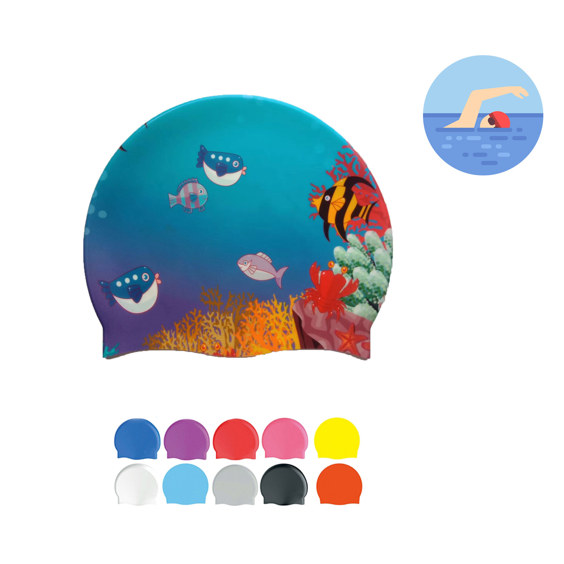 GL-GYT1024 Silicone Swim Cap